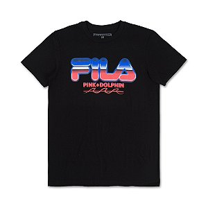 Camiseta FILA® x Pink Dolphin Chrome - Black