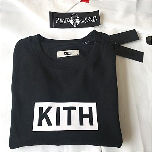 Camiseta Long Sleeve Kith Box Logo - Black