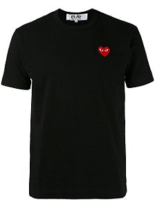 Camiseta Comme des Garcons Play Basic Logo - Black