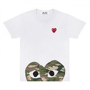 Camiseta Comme des Garcons Play Heart - White