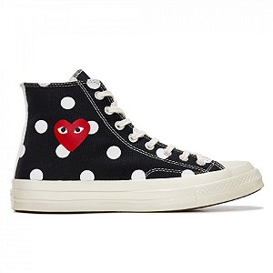 Tênis Converse x Comme des Garçons Play Chuck Taylor 70s - Black