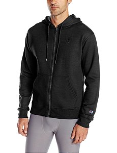 Moletom Champion Powerblend Fleece Full-Zip - Black