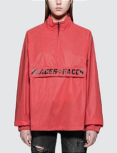 Jaqueta Places+Faces Reflective Zip Up - Red