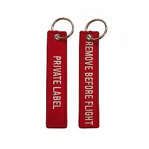 Key Tag Private Label Remove Before Flight - Red