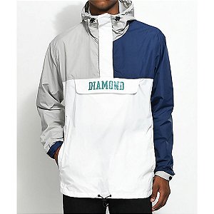 Jaqueta Corta Vento Diamond Supply Co. Drexel - White