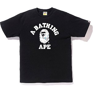 Camiseta Bape College  Space Camo - Black