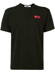 Camiseta Comme des Garcons Play 2 Heart - Black