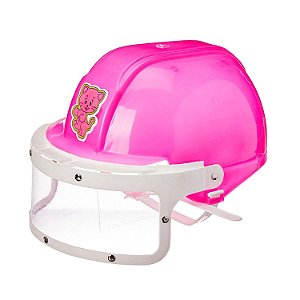 Capacete Infantil Gatinha Rosa - Brinquedos Pica-Pau