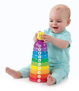 Torre de Potinhos Coloridos Fisher Price - Mattel