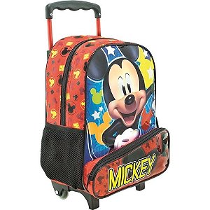 Mochila Infantil Escolar c/ Rodinhas Tam. G  Hey Mickey Mouse - Xeryus