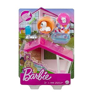 Barbie Estate Mini Conjunto Com Pets Casinha De Cachorro - Mattel