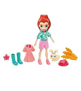 Polly Pocket Boneca Lila Com Bichinho - Mattel