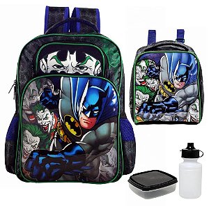 Mochila com Lancheira 16 Batman Mad House - Xeryus