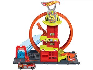 Pista Hot Wheels City Quartel dos Bombeiros Super Loop - Mattel