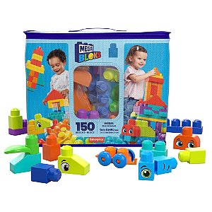 Mega Bloks Jumbo Sacola Grande de Construção 150 Peças - Mattel
