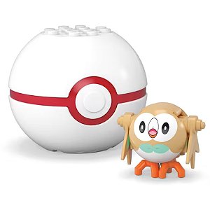 Pokémon + Pokébola Rowlett Mega Construx Blocos de Montar - Mattel