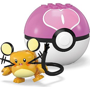 Pokémon + Pokébola Dedenne Mega Construx Blocos de Montar - Mattel