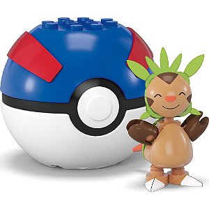 Pokémon + Pokébola Chespin Mega Construx Blocos de Montar - Mattel