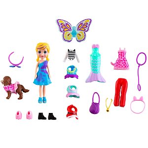 Boneca Polly Pocket Kit Cachorro Fantasias Combinadas - Mattel