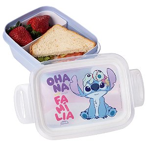 Marmita de Plástico Hermética com Compartimento e Trava Stitch