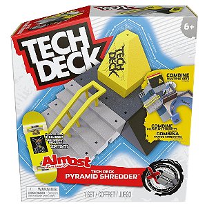 Pista Pyramid Shredder + Skate De Dedo Almost Tech Deck - Sunny