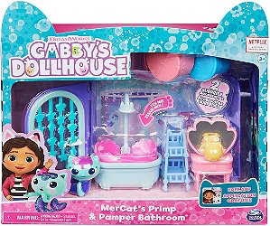 Playset Gabbys Dollhouse Banheiro de Luxo com MerCat - Sunny