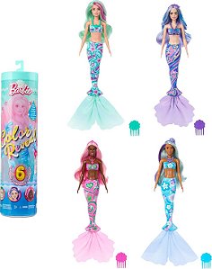 Boneca Barbie Color Reveal Sereia Surpresa - Mattel