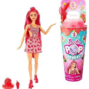 Boneca Barbie Pop Reveal Melância 8 Surpresas Ponche de Frutas-Mattel