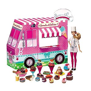 Massinha Barbie Food Truck Sorvetes E Delicias - Fun