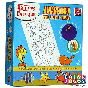 Pinte e Brinque Amarelinha para Colorir - Brincadeira de Criança