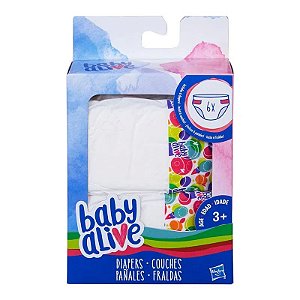 Acessórios Baby Alive - Refil de Fraldas - 6 Fraldas - Hasbro