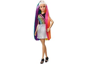 Boneca Barbie Penteados de Arco-íris - Mattel