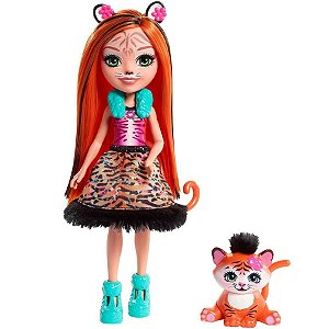 Boneca Enchantimals Bichinho Tanzie Tiger & Tuft - Mattel