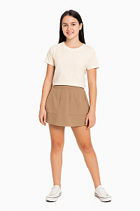 SHORTS SAIA JUVENIL MINTY EM MOLETINHO BASIC COM BOLSOS