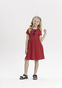 VESTIDO INFANTIL DE MANGAS CURTAS POA