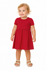 VESTIDO INFANTIL DE MANGAS CURTAS