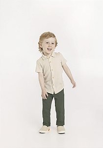 CAMISA MALHA TEXTURIZADA MARRO 03 BEGE APRICOT    - MASCULINO