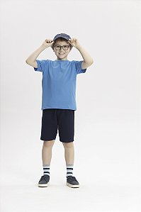 BERMUDA INFANTIL EM MOLETOM SEM FELPA COM CÓS ELÁSTICO