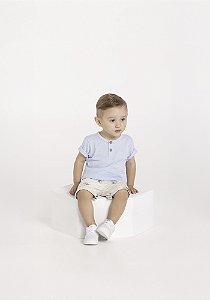 CONJUNTO INFANTIL MENINO COM CAMISETA E BERMUDA ESTAMPADA BEBÊ