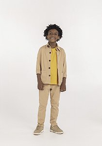 CAMISETA INFANTIL MENINO DE MANGA CURTA EM MALHA TEXTURIZADA TAM 12