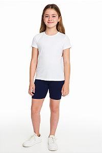 BERMUDA CICLISTA INFANTIL MENINA EM MALHA COTTON