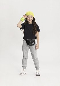 BLUSA INFANTIL MENINA DE MANGAS CURTAS BÁSICA