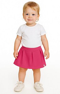 SHORTS SAIA INFANTIL MENINA EM MOLETOM DE ALGODÃO