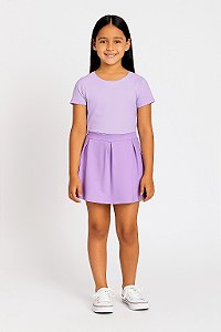SHORTS SAIA INFANTIL MENINA EM MOLETOM DE ALGODÃO