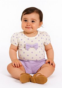 CONJUNTO INFANTIL MENINA COM SHORTS E BLUSA ESTAMPADA