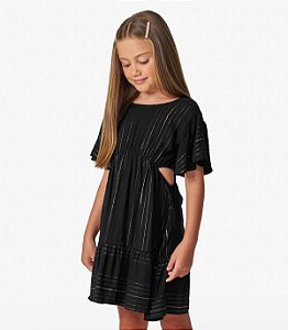 VESTIDO INFANTIL FEMININO EM VISCOSE LUREX