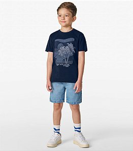 CONJUNTO INFANTIL CAMISETA E BERMUDA JEANS