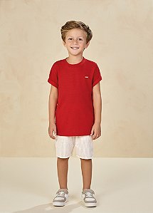 CONJUNTO INFANTIL MASCULINO EM PIQUET COM BERMUDA E CAMISETA