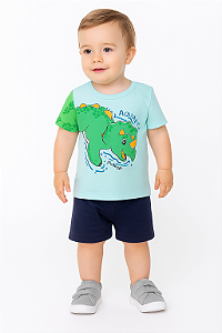 Camiseta Infantil Menino em Meia Malha Penteada