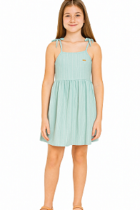 Vestido Infantil Menina em Algodão com Forro em Poliéster